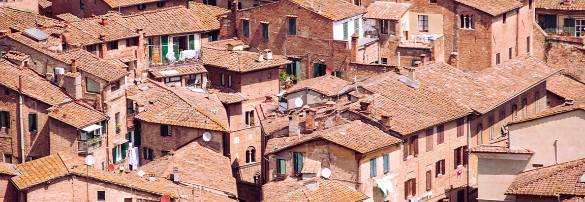 Dachówki w Sienie Toskania Włochy